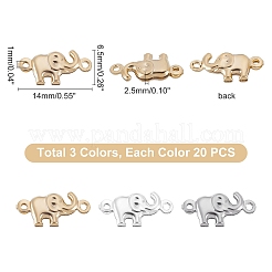 60 шт. 3-х цветные латунные соединительные звенья&nbsp;KK-PH0002-34