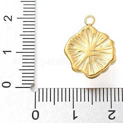 天然石タイガーアイペンダント  304ステンレススチールフラワーチャーム  18KGP本金メッキ  17x13.5x7mm  穴：2mm&nbsp;STAS-K291-03B-02