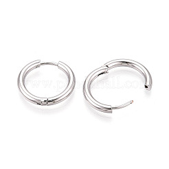 Серьги-кольца из нержавеющей стали 304 EJEW-T048-24B-P