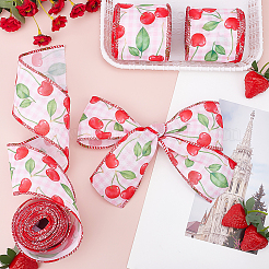 15 ярд полиэстеровой ленты с вишневым узором&nbsp;OCOR-ME0001-53