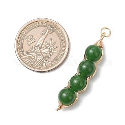 2 шт. 2 стиля подвесок из натурального окрашенного тайваньского нефрита&nbsp;PALLOY-JF05057