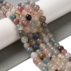 Окрашенные и нагретые нити натуральных агатовых бус с жилами дракона&nbsp;G-P539-A01-12