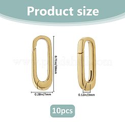 10 шт. латунные пружинные кольца-затворы&nbsp;KK-FH0008-17C