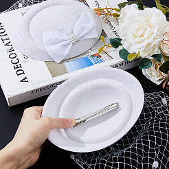 Шляпа-таблетка с бантом из шерсти и фетра с железными заколками для волос из кожи аллигатора MRMJ-WH0077-113A