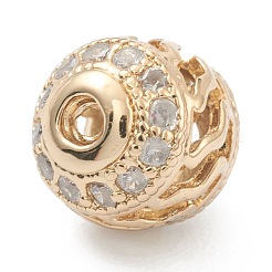 Латунные микропаве из прозрачного кубического циркония ZIRC-O042-04G