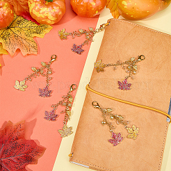 8 шт. подвесные украшения из сплава и акрила на День благодарения HJEW-SC0001-76A