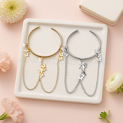 2 шт. 2 цвета железные браслеты на плечо для женщин&nbsp;AJEW-HY0002-61B