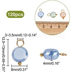 120 шт. подвески из гальванического непрозрачного стекла FIND-HY0001-36