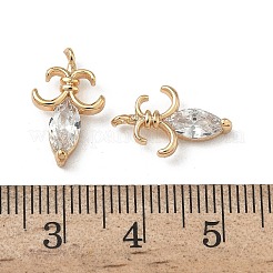 Латунные микропаве прозрачные подвески с фианитом&nbsp;KK-A280-13G