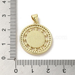 Латунные микропаве прозрачные подвески с фианитом&nbsp;KK-I708-04C-G