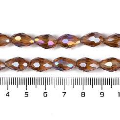 Прозрачные стеклянные бусины гальваническим пряди&nbsp;EGLA-N013-T6mm-B16