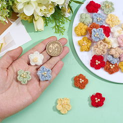 36 шт. 9-х цветные аксессуары для украшения из шерсти AJEW-MA0001-15