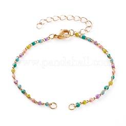 304 catene intrecciate in acciaio inox smaltate per bracciali&nbsp;AJEW-JB00888