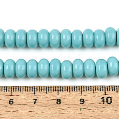 Непрозрачные с напылением стеклянные бусины&nbsp;GLAA-ZX008-8mm-18R