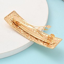 Заколки для волос из сплава с текстурой прямоугольника AJEW-M043-02G