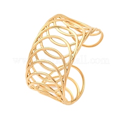 Браслеты-манжеты из нержавеющей стали 304 в европейском и американском стиле для женщин BJEW-D306-03G