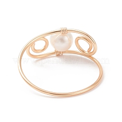 Anello da dito con perla naturale&nbsp;RJEW-JR00523