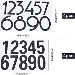 Superfinding 8 лист 2 стиля наклейки для домашних животных светоотражающие самоклеящиеся виниловые водонепроницаемые 0-9 числа diy украшения для почтового ящика DIY-FH0002-78