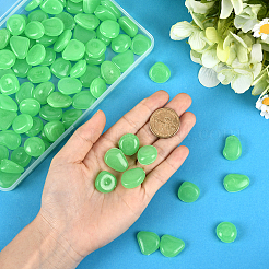 100 шт. светящиеся смоляные бусины для украшения витрины RESI-SP0001-47B