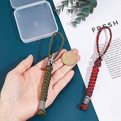 2 шт. 2 цвета ручной работы из спартанского нейлонового парашютного шнура подвесные украшения для мужчин KEYC-HY0001-32