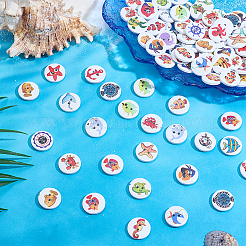 2-луночное деревянные пуговицы&nbsp;DIY-WH0899-112