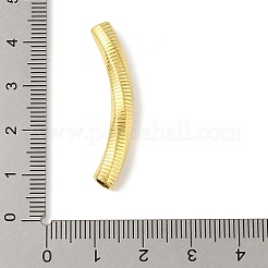 304ステンレス鋼湾曲チューブビーズ  ゴールドカラー  37x5mm  穴：3mm.&nbsp;STAS-M071-03C-G