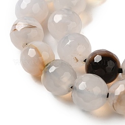 Нити окрашенных и нагретых бусин из натурального агата&nbsp;G-P539-D01-04