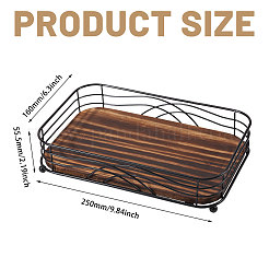 Aufbewahrungshalter für Taschentücher aus Holz und Eisen für den Schreibtisch&nbsp;AJEW-WH0410-106