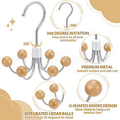 8 percha multifuncional de madera y hierro que ahorra espacio&nbsp;AJEW-WA0003-46