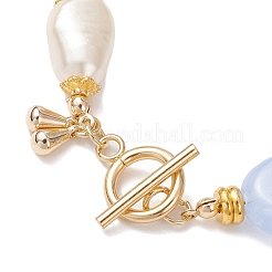 Браслеты из акриловых бусин с имитацией драгоценных камней и искусственного жемчуга ABS для женщин&nbsp;BJEW-JB12157-01