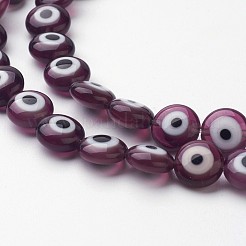 Ручной сглаза бусины бисер нитей LAMP-J081-06-8x4mm