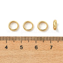 シェグレース真鍮製クローズド丸カン  ラウンド  カドミウムフリーと鉛フリー＆ニッケルフリー  18KGP本金メッキ  7x2mm  内径：5mm  12ゲージ&nbsp;XGRQ5F266-801G