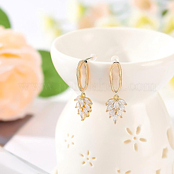 12 шт. 2 стильные латунные серьги-гвоздики KK-BC0007-95