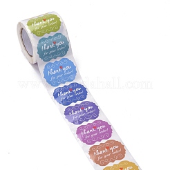 Кружевная форма бумаги спасибо наклейки DIY-C042-01