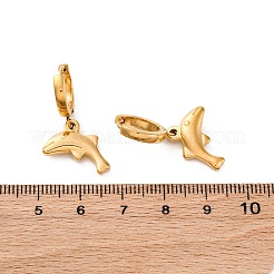 Серьги-кольца из нержавеющей стали 304&nbsp;LS-EJEW-F357-02G-04