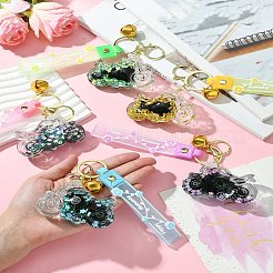 Акриловый брелок для мотоцикла с зыбучим песком KEYC-YW00057-01