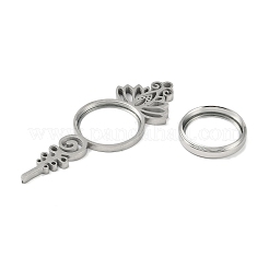 Подвески-медальоны из нержавеющей стали 304 STAS-S132-06P-01