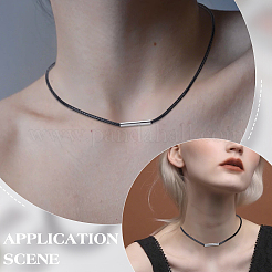 Изготовление ожерелья из плетеного круглого вощеного шнура толщиной 2 мм NJEW-WH0023-77