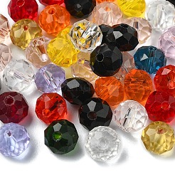 Граненые прозрачные стеклянные бусины rondelle&nbsp;GLAA-YW0004-13A