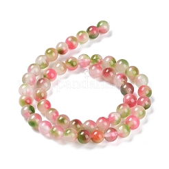 Perles de jade blanches naturelles teintes rondelles facettées&nbsp;G-D073-01C