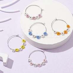 Цветок бокал семя бокал для вина подвески AJEW-JO00189