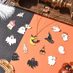 30шт 15 стиля подвески из сплава с эмалью&nbsp;ENAM-YW0006-46