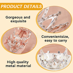 4 stücke 4 arten legierung strass crown kuchen dekoration&nbsp;DIY-SP0003-26S