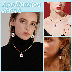 40шт 4 стиля подвески из сплава с эмалью&nbsp;ENAM-PH0003-06