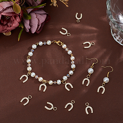 12шт латунные подвески из кубического циркония с микро-паве KK-BC0014-45A