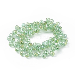 Прозрачные стеклянные бусины гальваническим пряди EGLA-F152B-AB01