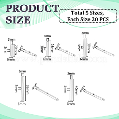 100 шт. 5 стиля 304 нержавеющая сталь скользящая застежка на конце трубки STAS-UN0060-24P-02