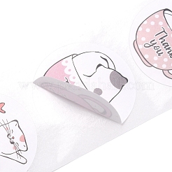 500 очаровательная круглая мультяшная наклейка в 6 дизайнах DIY-B010-01