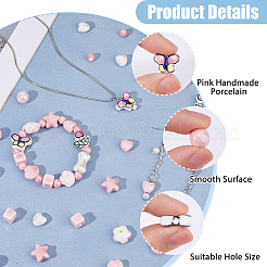 Фарфоровые бусины ручной работы&nbsp;PORC-HS0001-08
