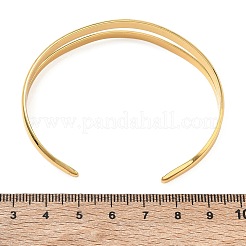 304ステンレススチール中空カフバングル  ゴールドカラー  内径：1.97インチ（5cm）x2.44インチ（6.2cm）&nbsp;SA-CBA46AF-29G